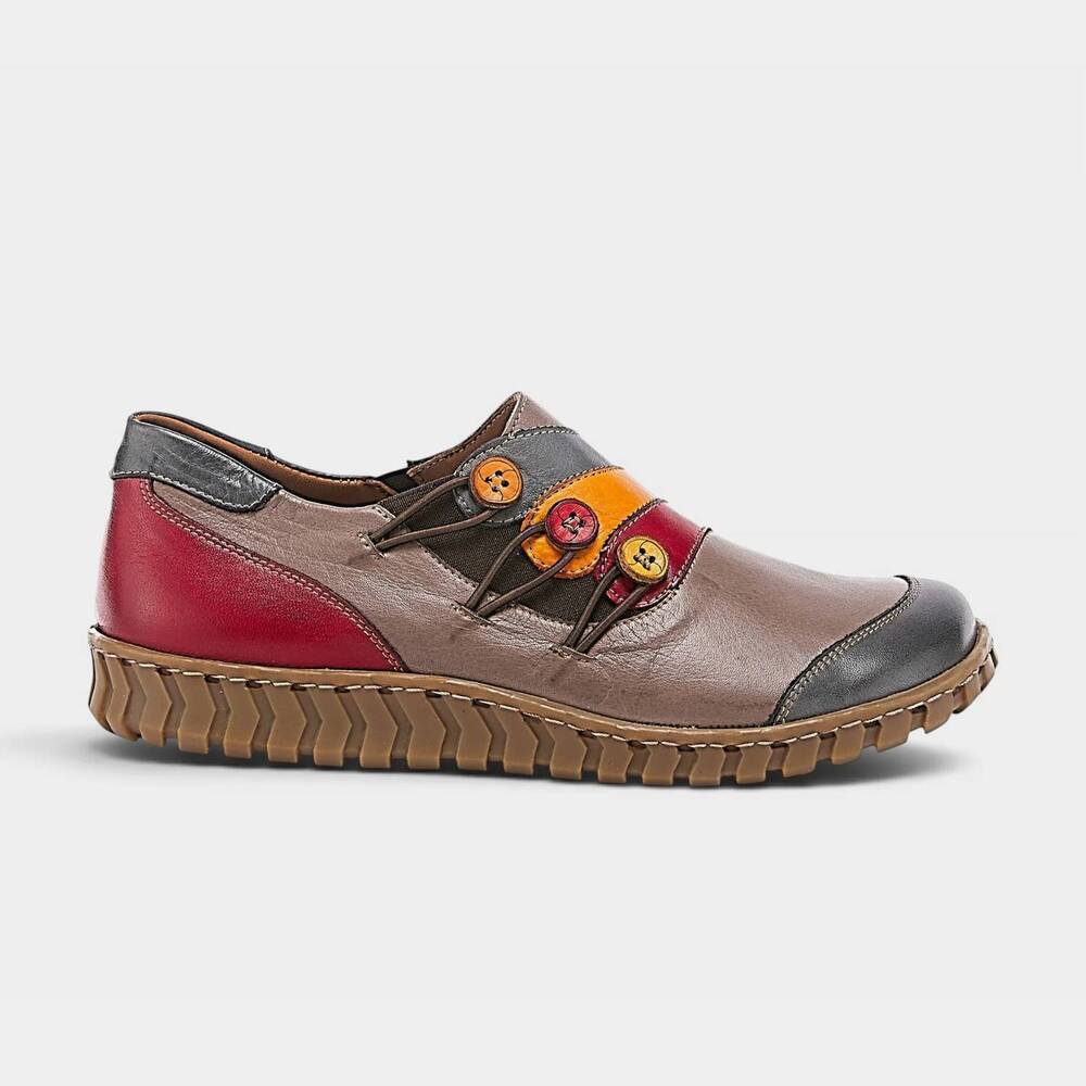 NEW SPRING STEP SHOES women's neeta flats in grey multi